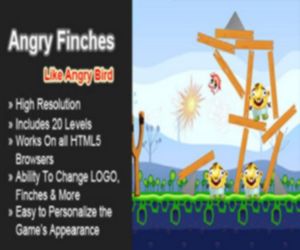 Hra: Angry Finches Funny Html5 Game