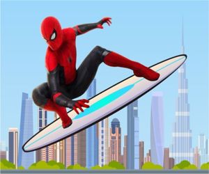 Hra: Spiderman Skateboarding