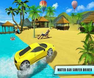 Hra: Water Surfer Car Floating Beach Drive Game